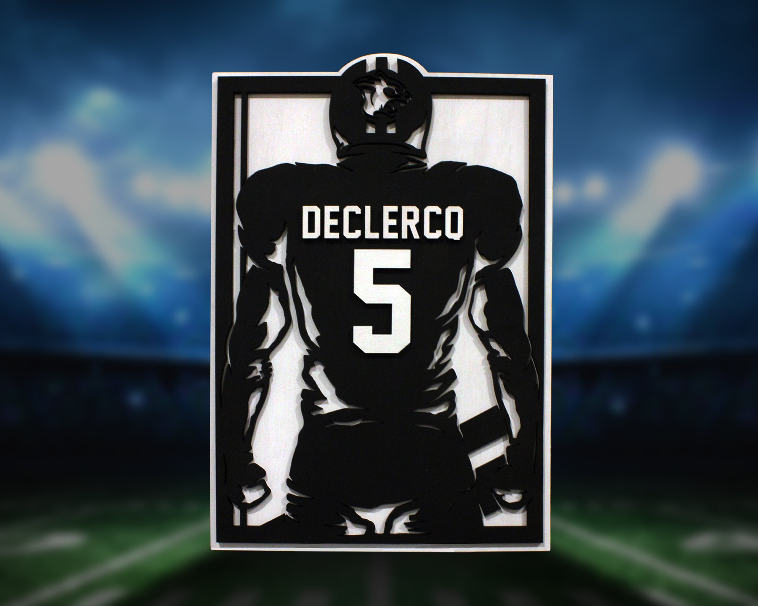 Football Plaque - Longleaf Laser Designs