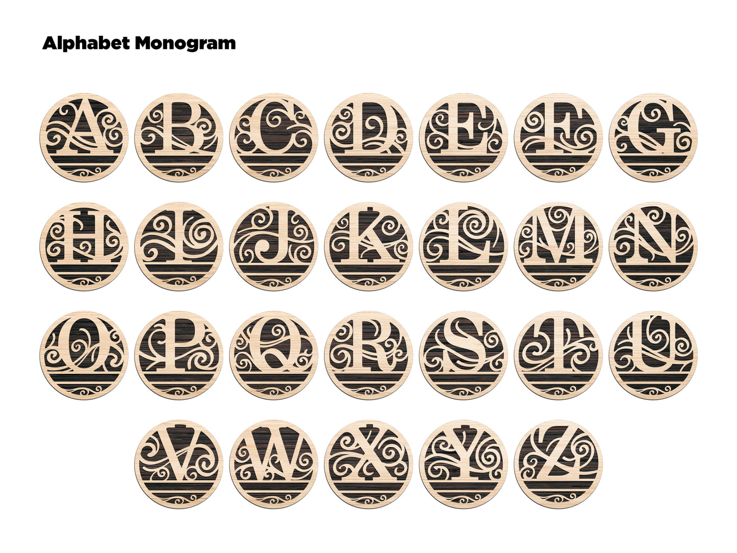 Modern Round Monograms